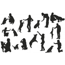 Stickdatei - Hundeplatz Silhouette